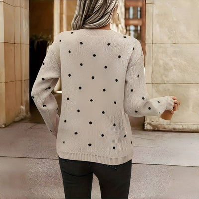 Adèle™ | Pull tricoté à pois