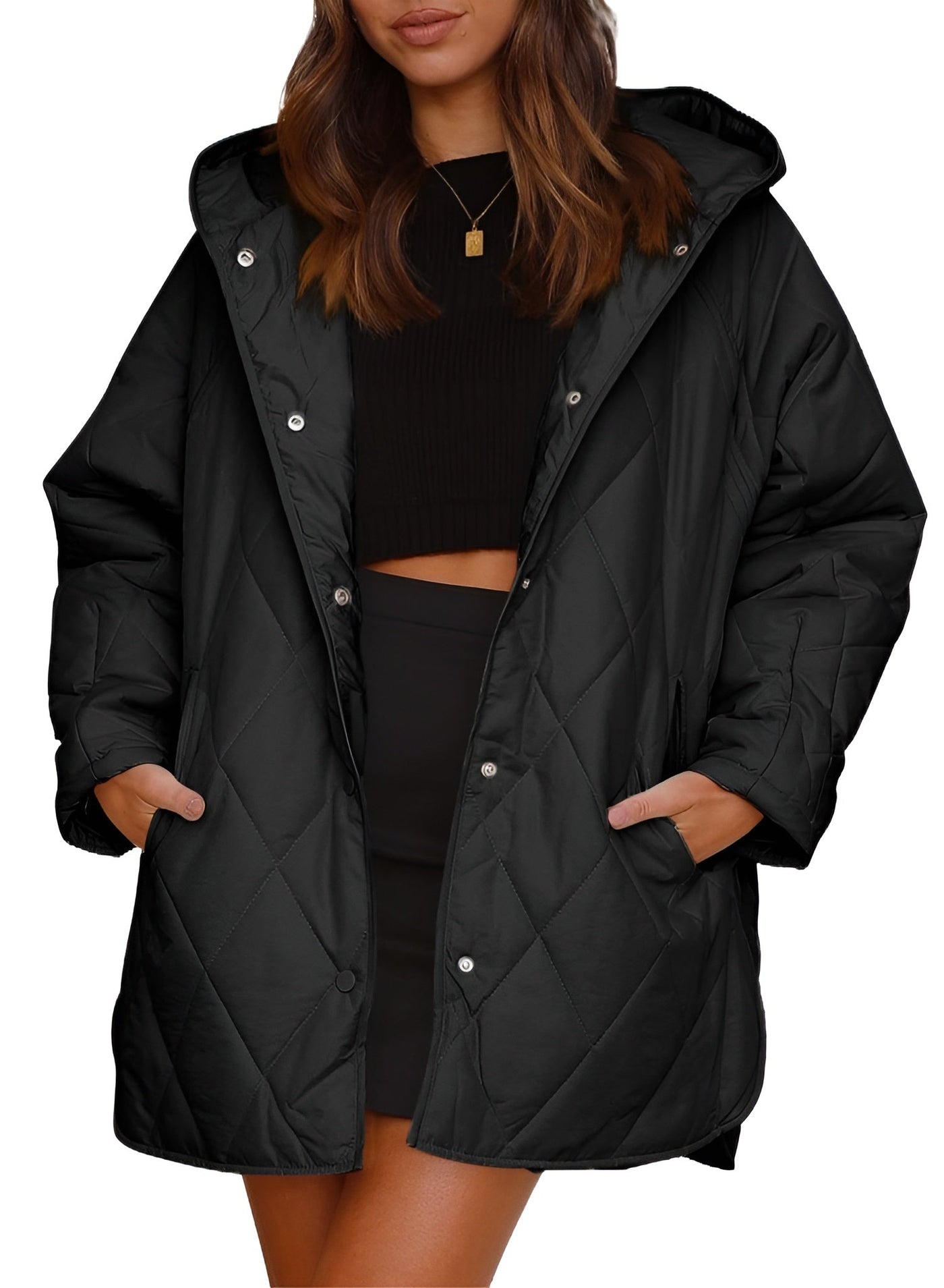 Fleur™ | Veste à capuche matelassée Diamond