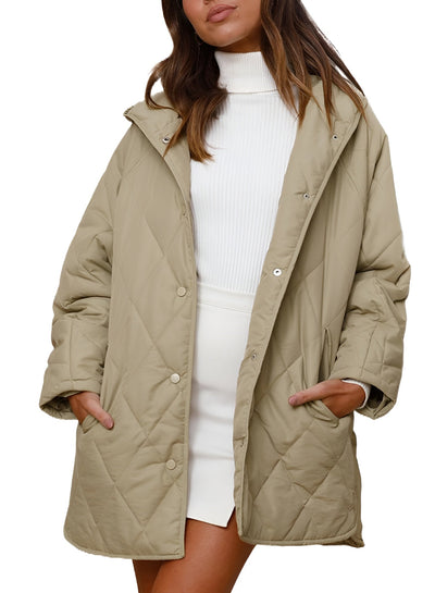 Fleur™ | Veste à capuche matelassée Diamond