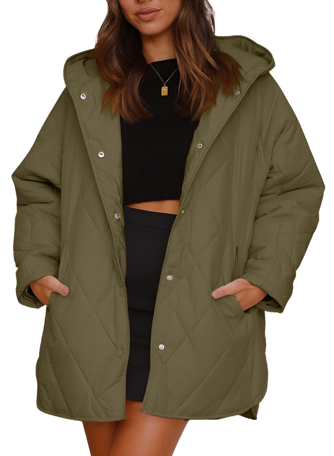 Fleur™ | Veste à capuche matelassée Diamond
