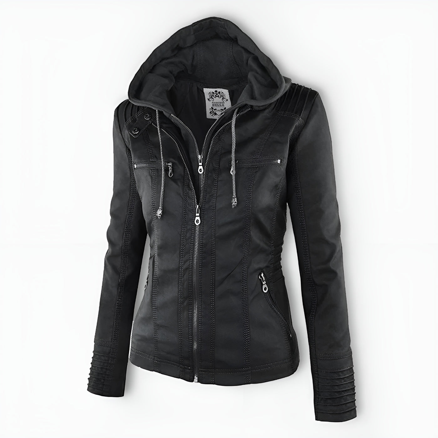 Juliette™ | Veste en cuir élégante à capuche