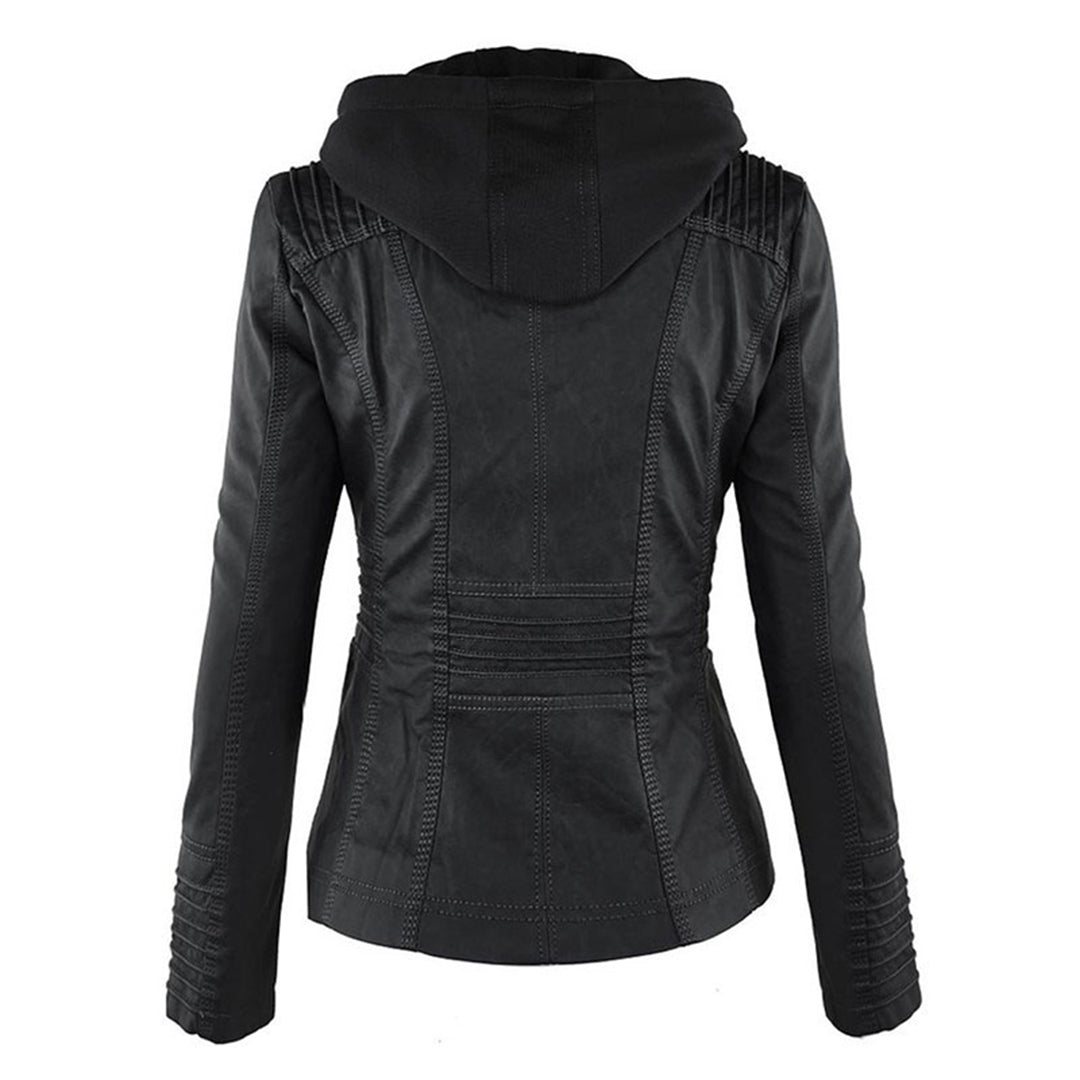 Juliette™ | Veste en cuir élégante à capuche