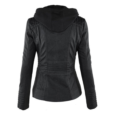 Juliette™ | Veste en cuir élégante à capuche