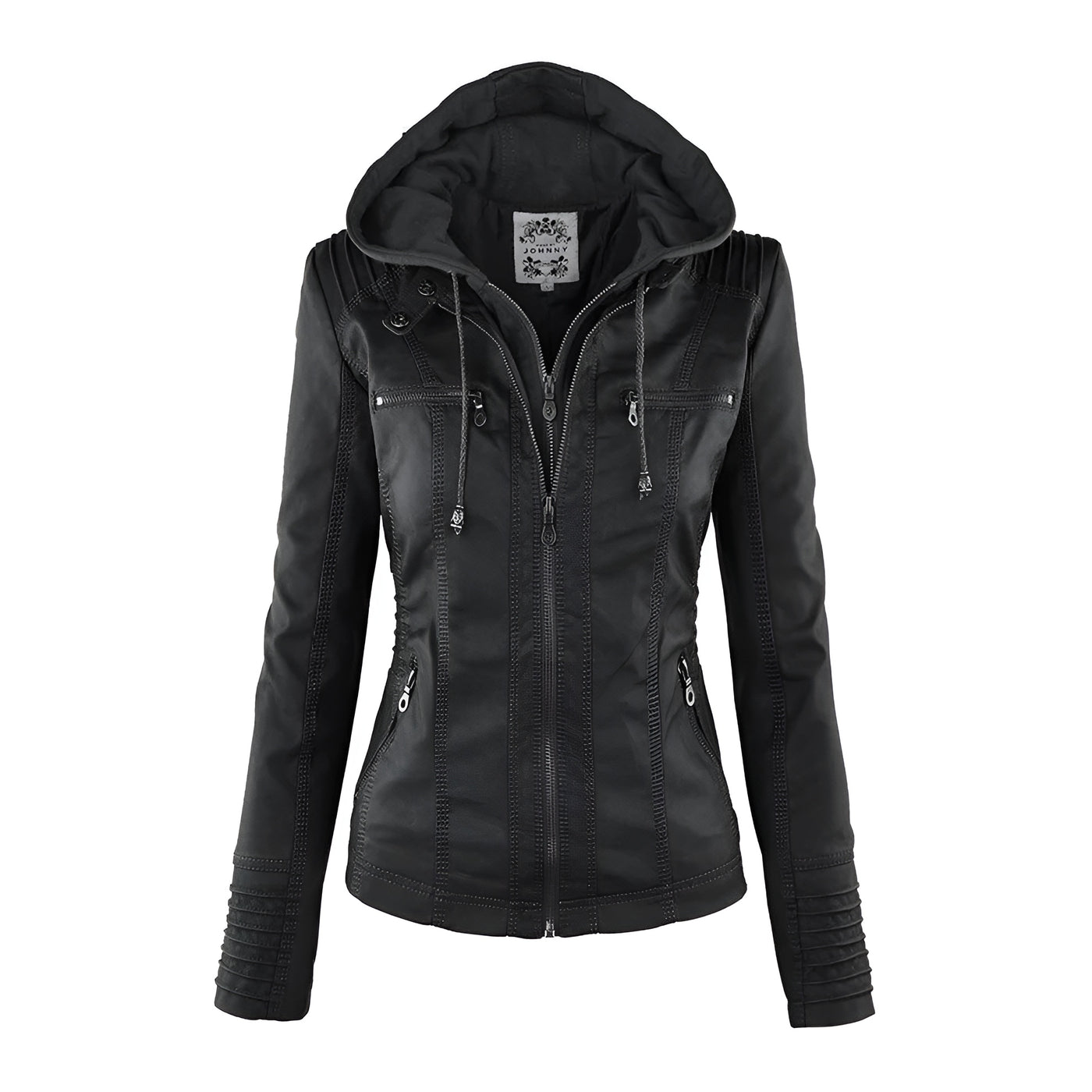 Juliette™ | Veste en cuir élégante à capuche