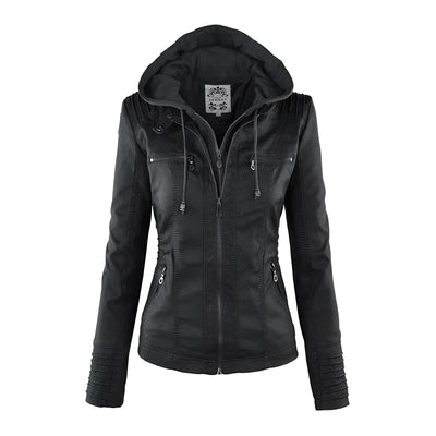 Juliette™ | Veste en cuir élégante à capuche