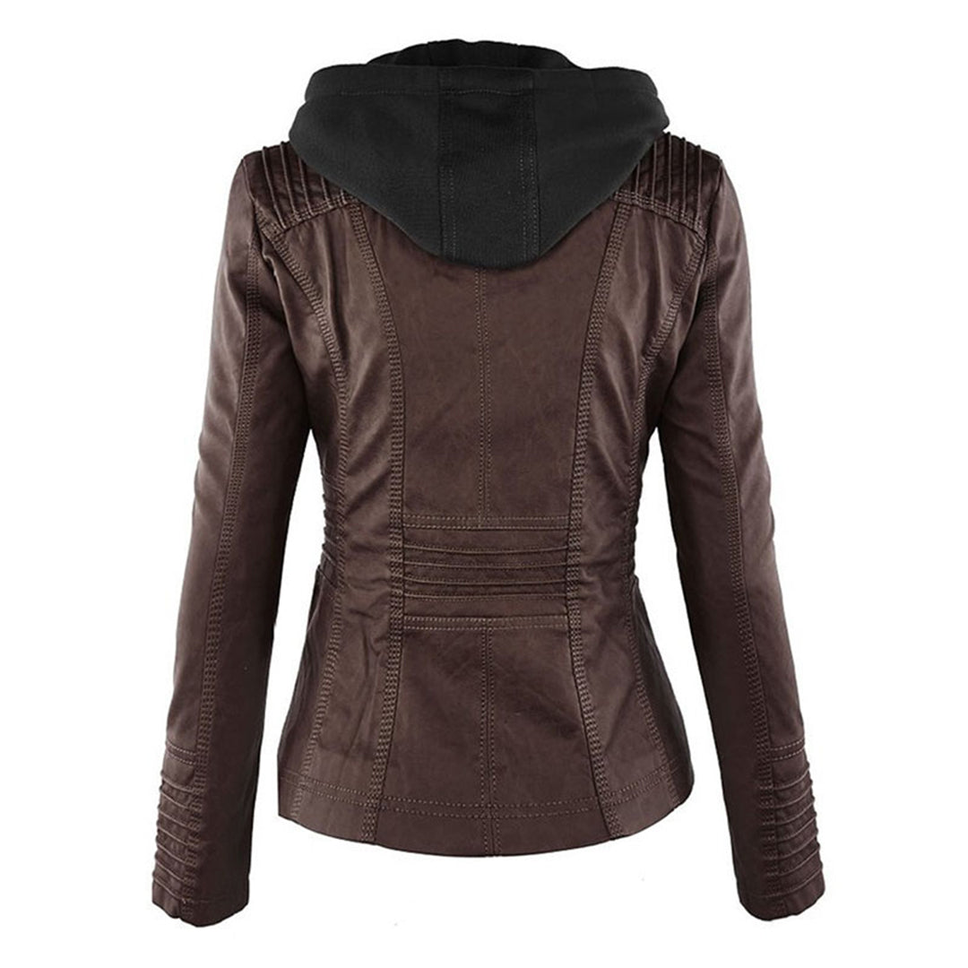 Juliette™ | Veste en cuir élégante à capuche