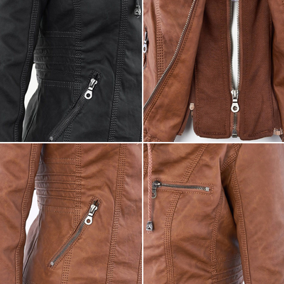 Juliette™ | Veste en cuir élégante à capuche