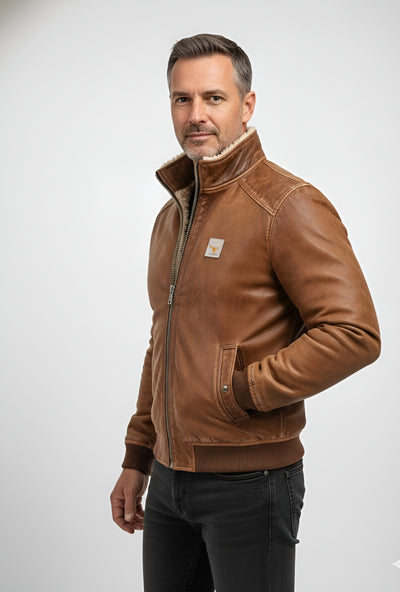 Olivier™ | Veste thermique en cuir