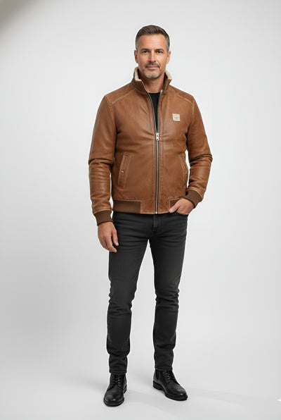 Olivier™ | Veste thermique en cuir