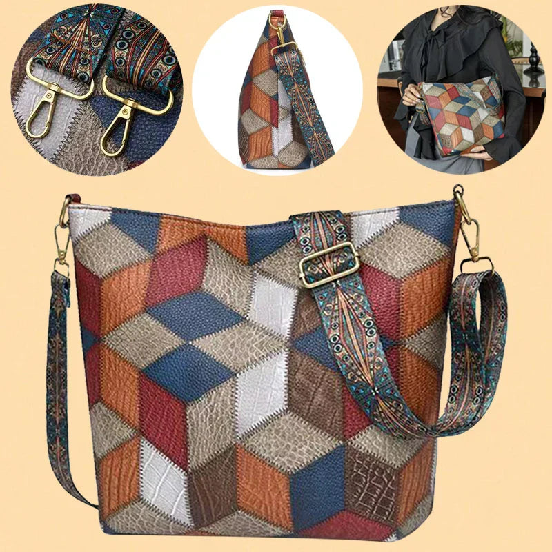 Élodie™ | Sac à main en cuir mosaïque