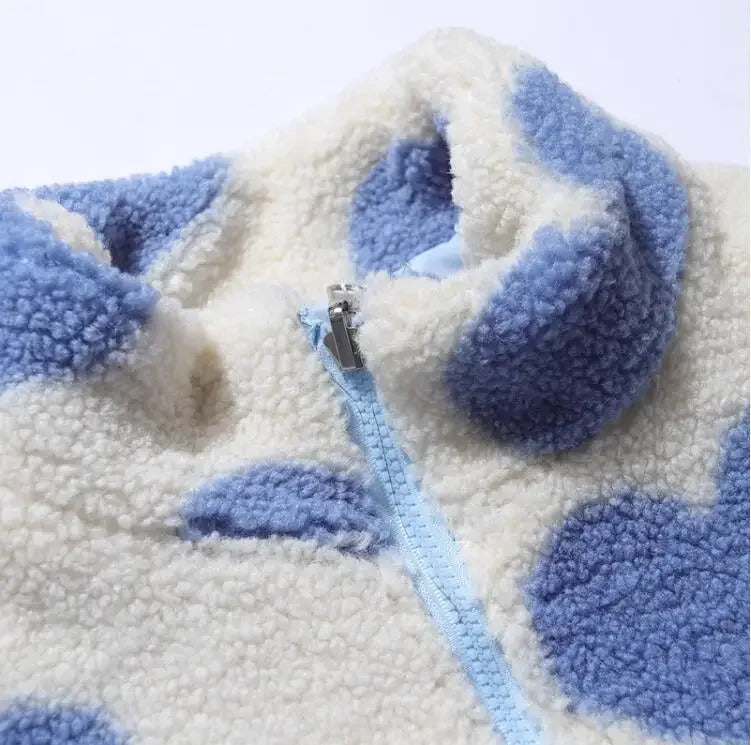 Clara™ | Veste réversible douce à cœurs