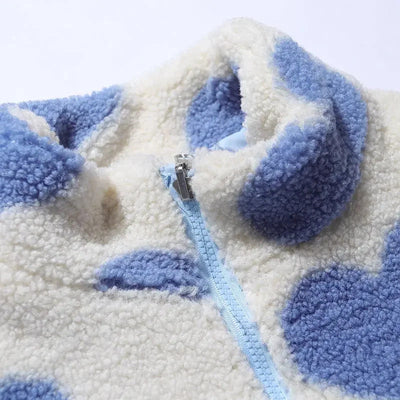 Clara™ | Veste réversible douce à cœurs