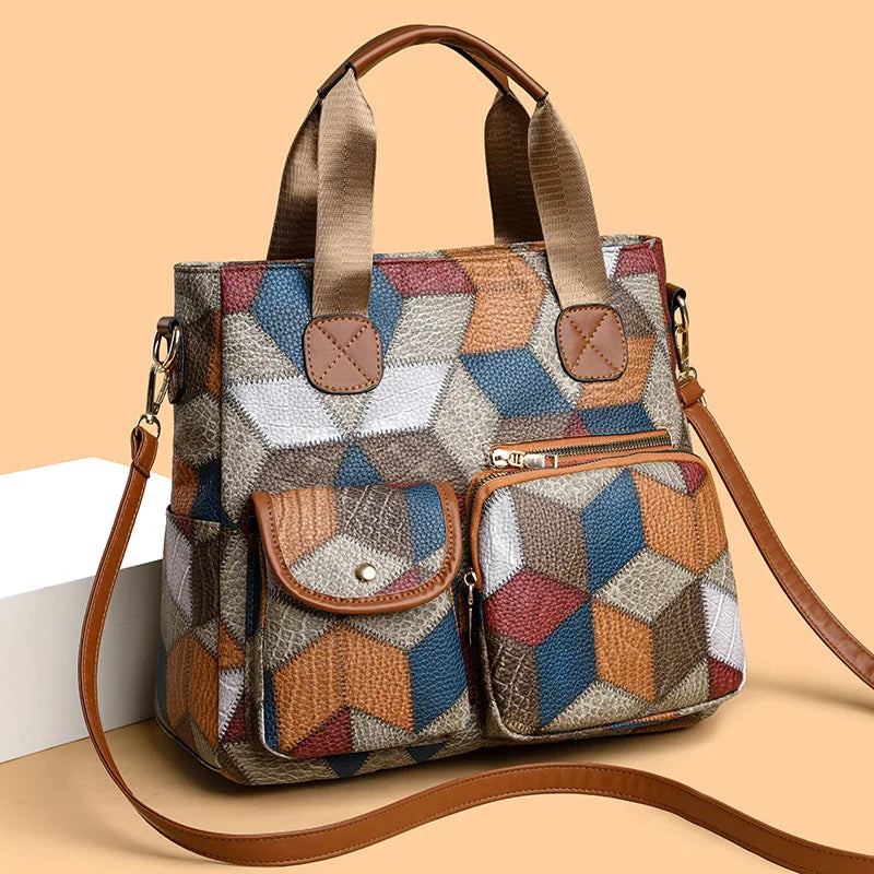 Élodie™ | Sac à main en cuir mosaïque