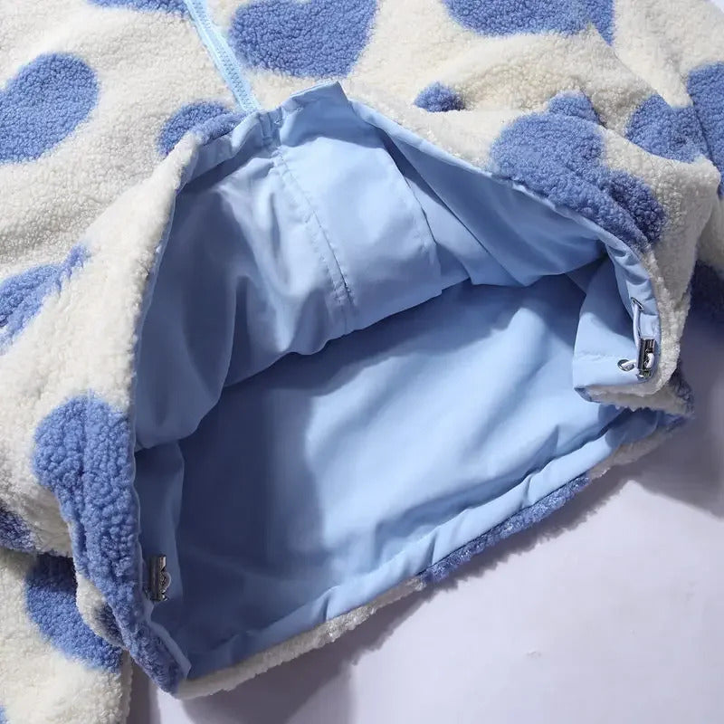 Clara™ | Veste réversible douce à cœurs