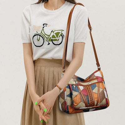 Élodie™ | Sac à main en cuir mosaïque