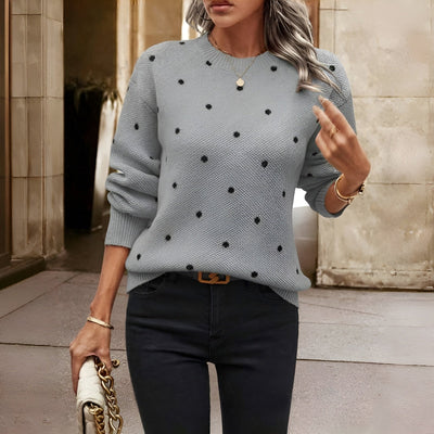 Adèle™ | Pull tricoté à pois