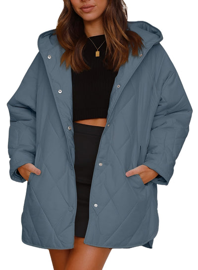 Fleur™ | Veste à capuche matelassée Diamond