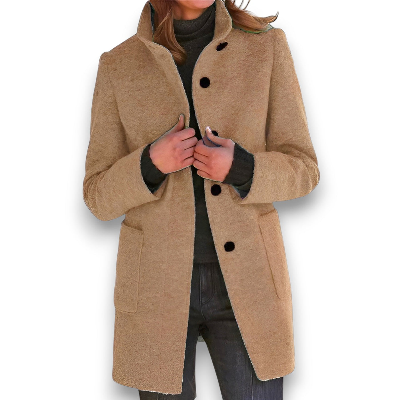 Estelle™ | Manteau Femme à Col Montant