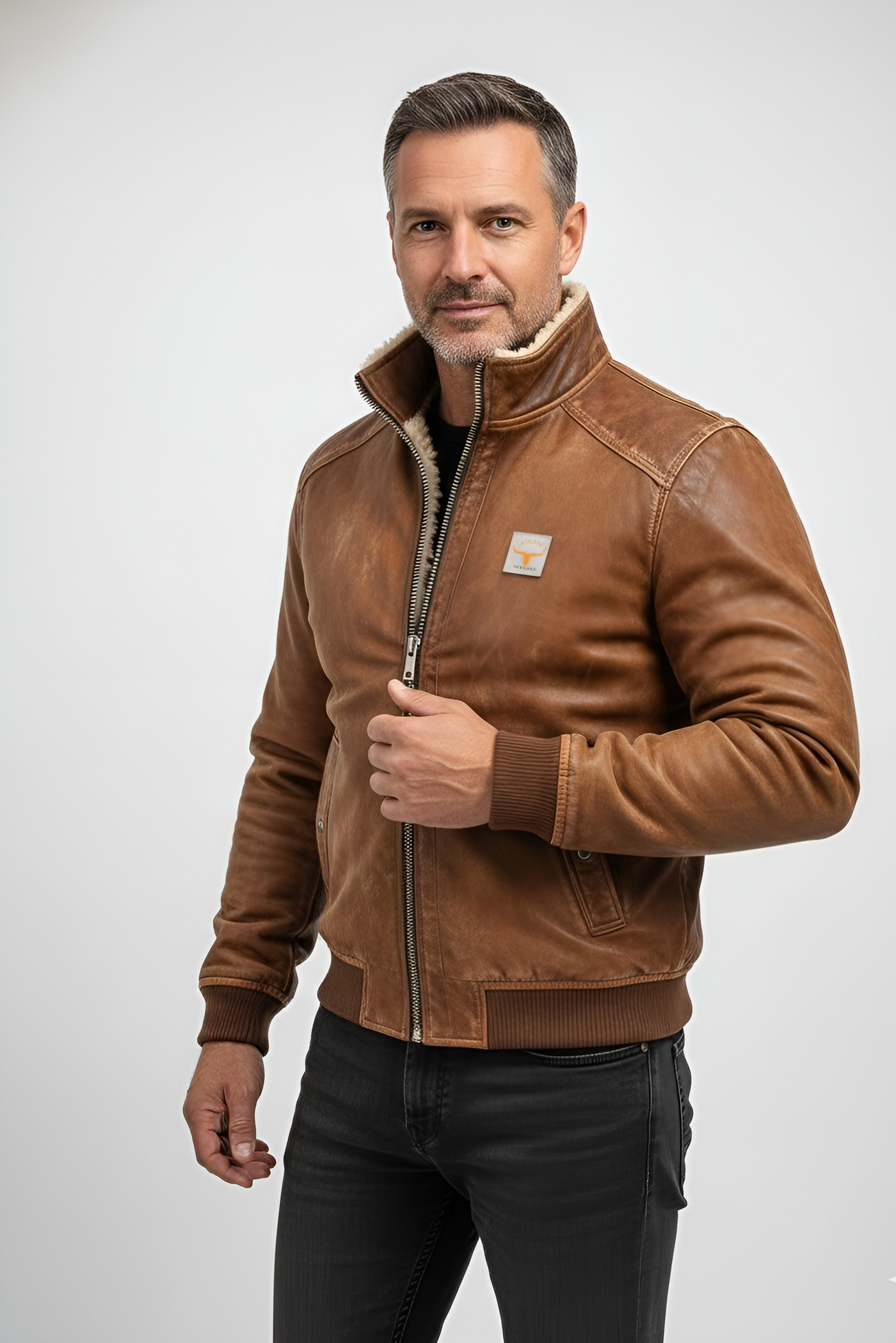 Olivier™ | Veste thermique en cuir